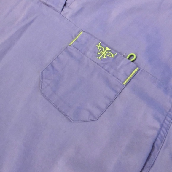 Med Couture EX Flex scrub top lavender lime small - Picture 2 of 5